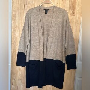 Preswick & Moore open front color block cardigan, Sz. 1X